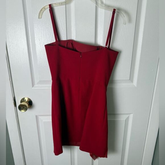 Helsi Sam Chain Mail Detail Minidress in Red M - Picture 7 of 10